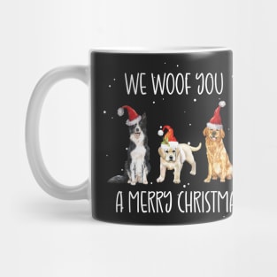 We Woof You a Merry Christmas / Snow Christmas Dog Lover Santa Hat Mug